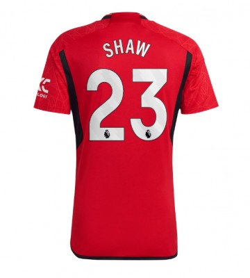 Manchester United Luke Shaw #23 Koszulka Podstawowych 2023-24 Krótki Rękaw